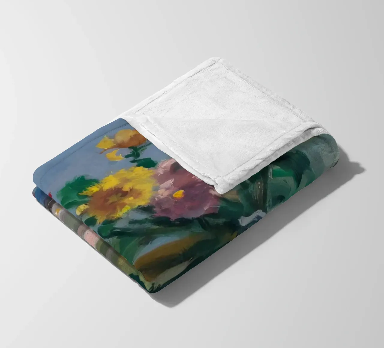 Roses Teapot Repose fleece blanket by Radiance Landscape