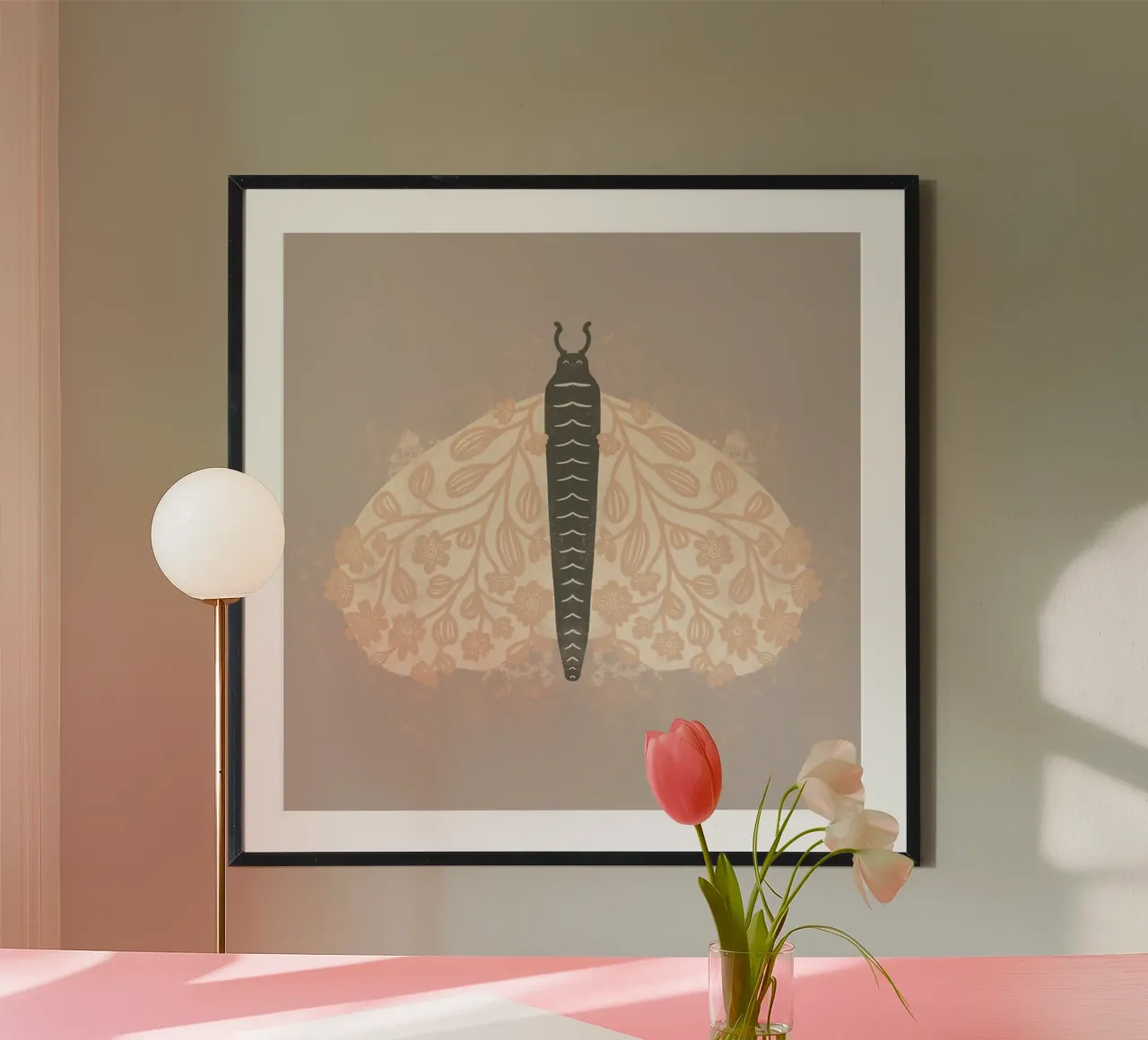 Decorative Moth art poster by Nikita Jariwala