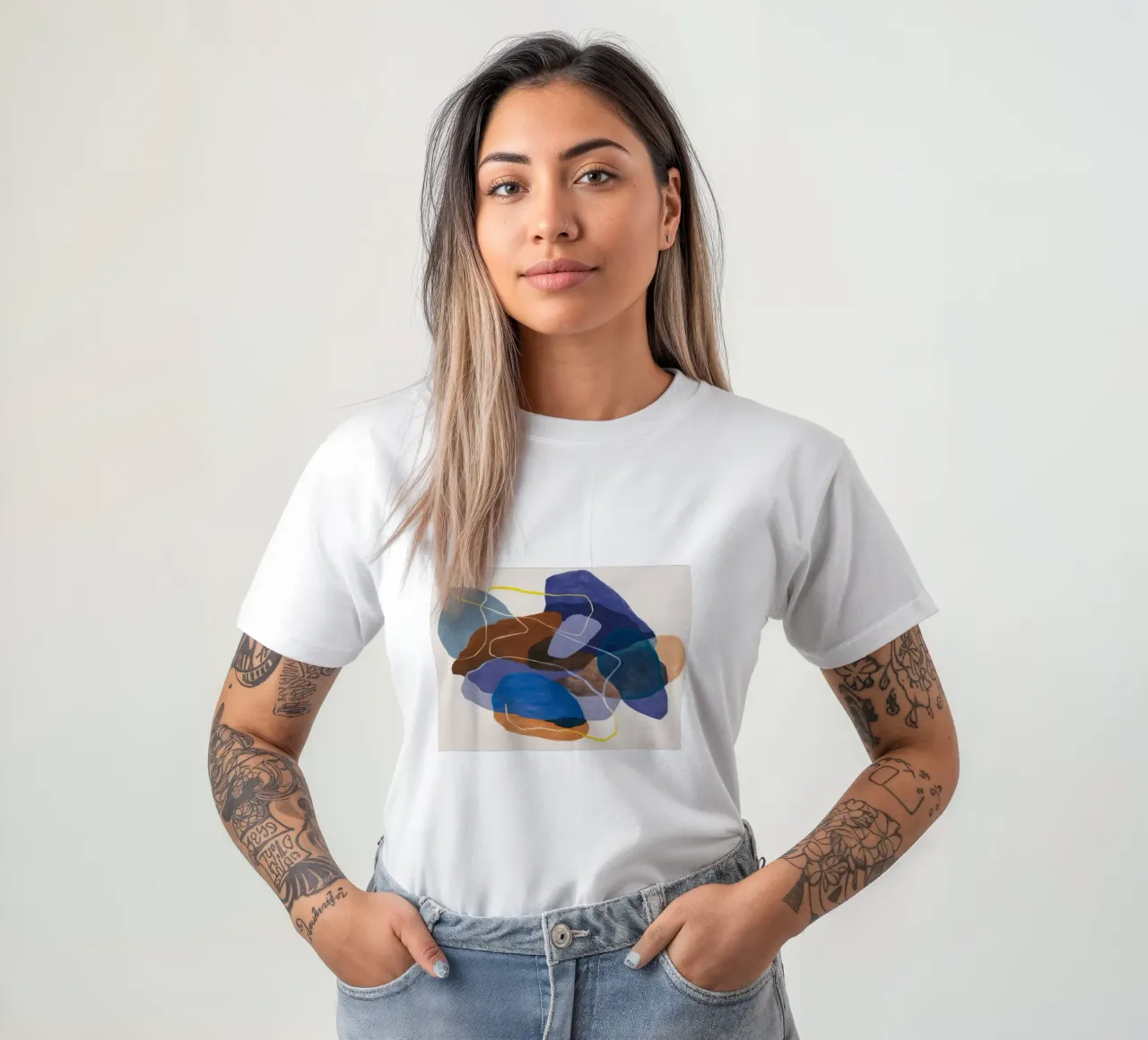 Linea ocra Strata t-shirt da Vivid Reverie