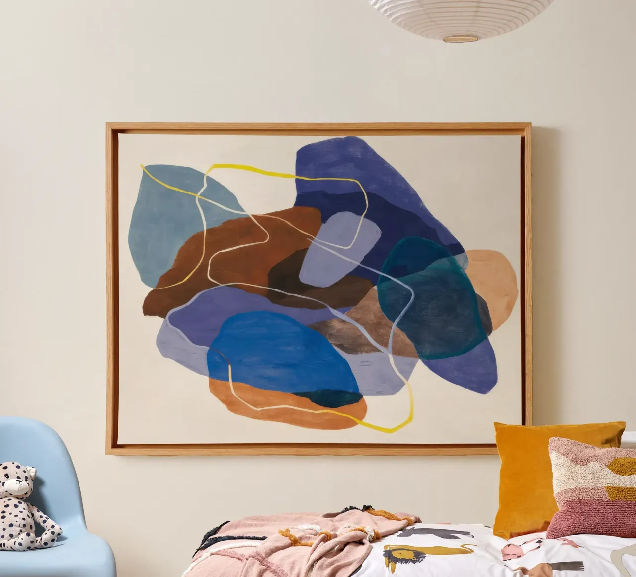 Linea ocra Strata tela con Cornice a cassetta da Vivid Reverie