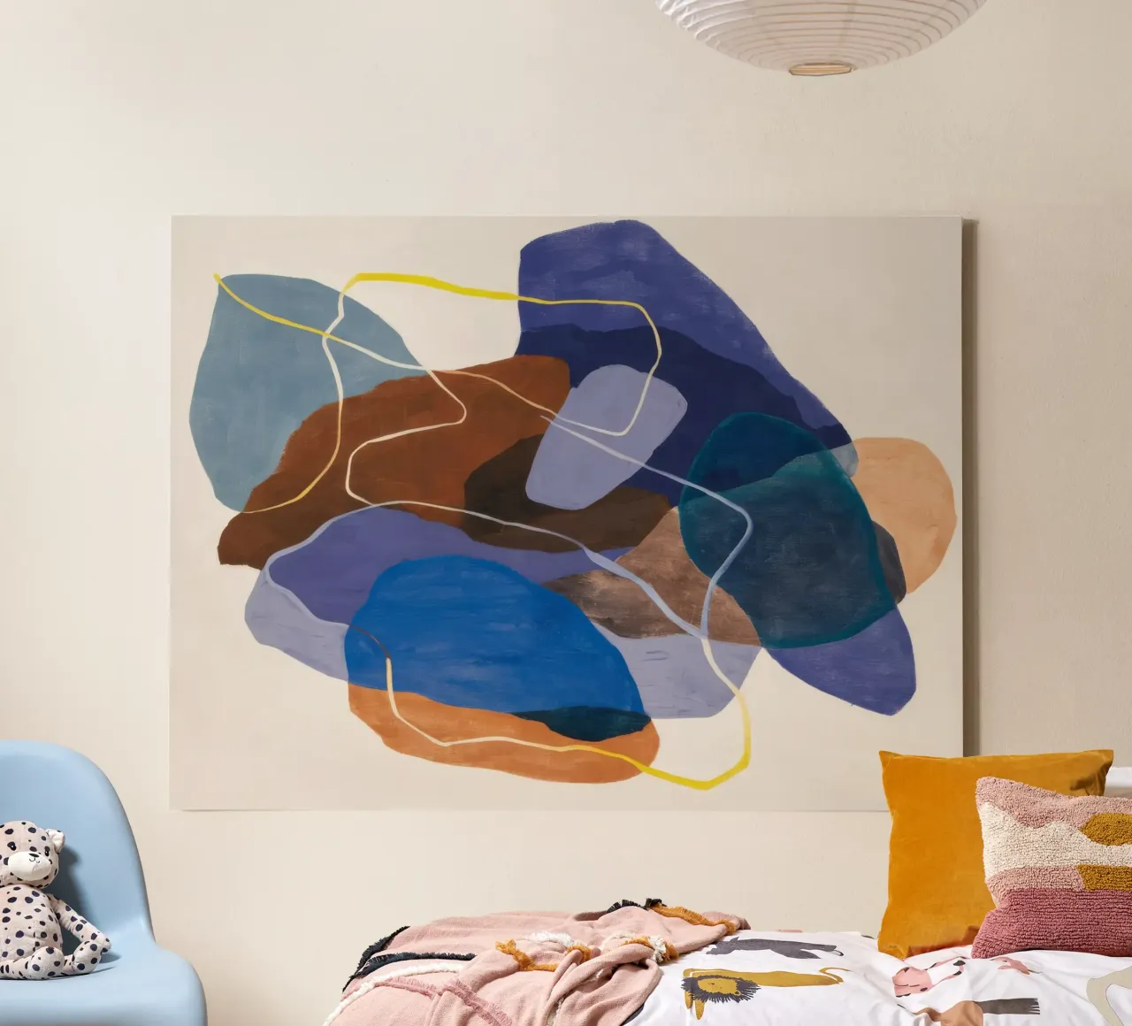 Linea ocra Strata tela con Cornice a cassetta da Vivid Reverie