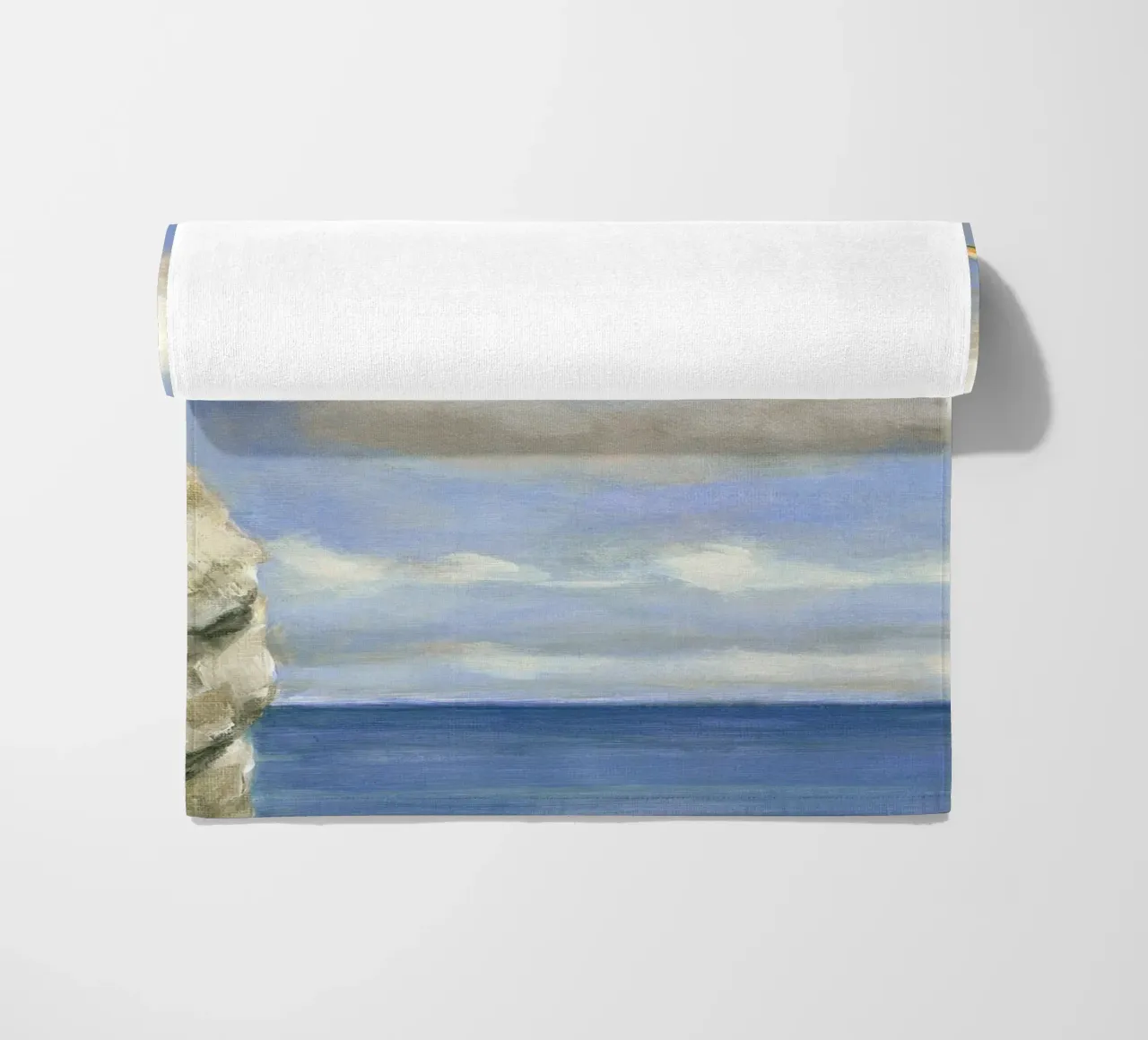Sarah Morrissette - Diving From a Rock beach towel by Rachelwhell