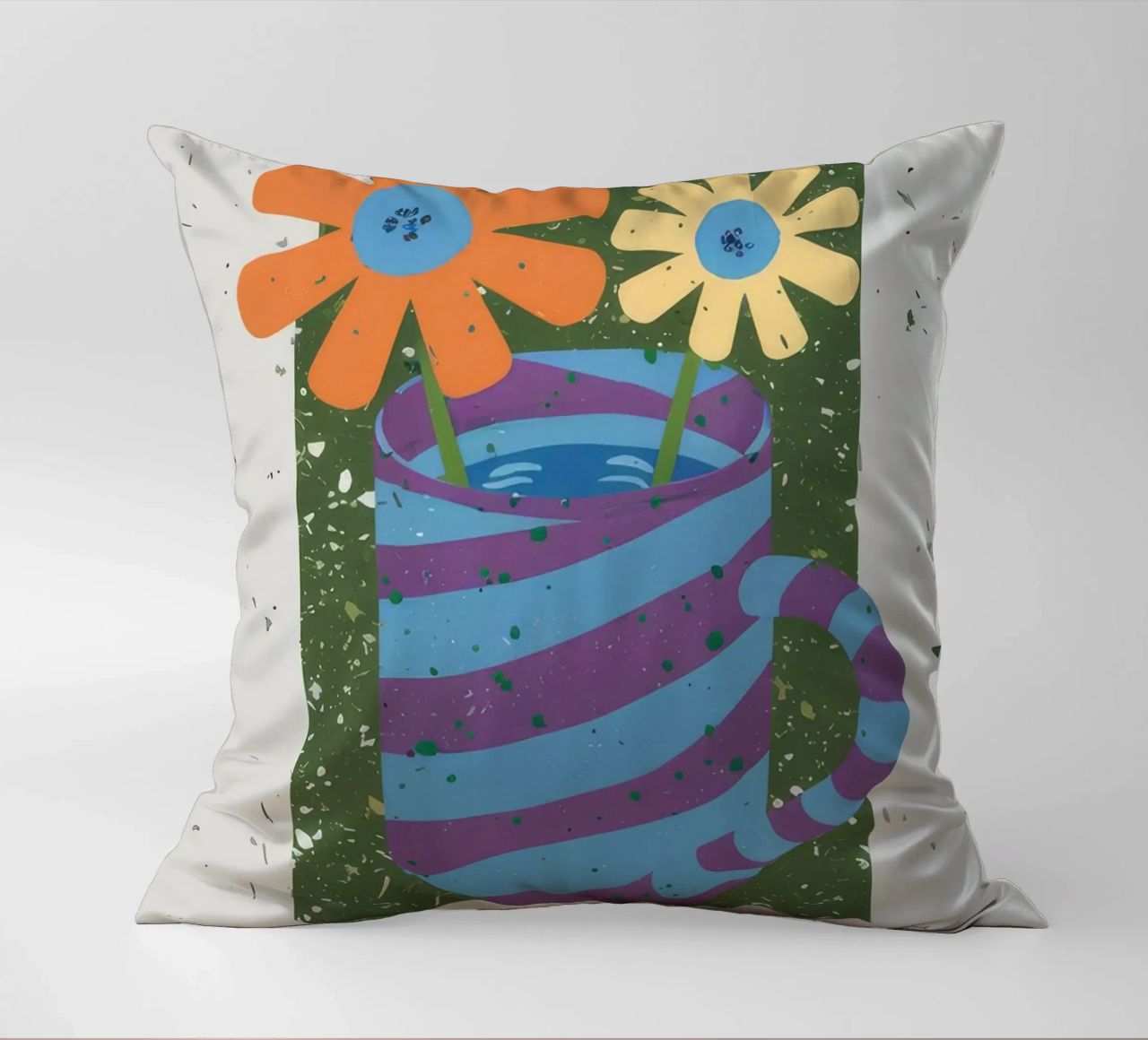 Textured Stripe Bloom decorative cushion by Moonlite Desire