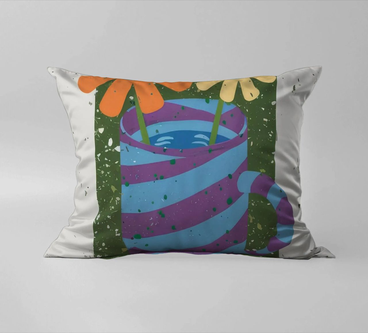 Textured Stripe Bloom decorative cushion by Moonlite Desire