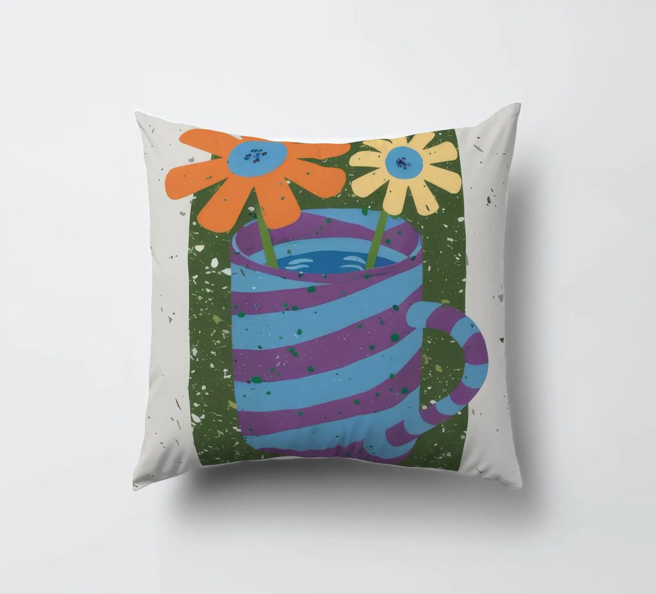 Textured Stripe Bloom decorative cushion by Moonlite Desire