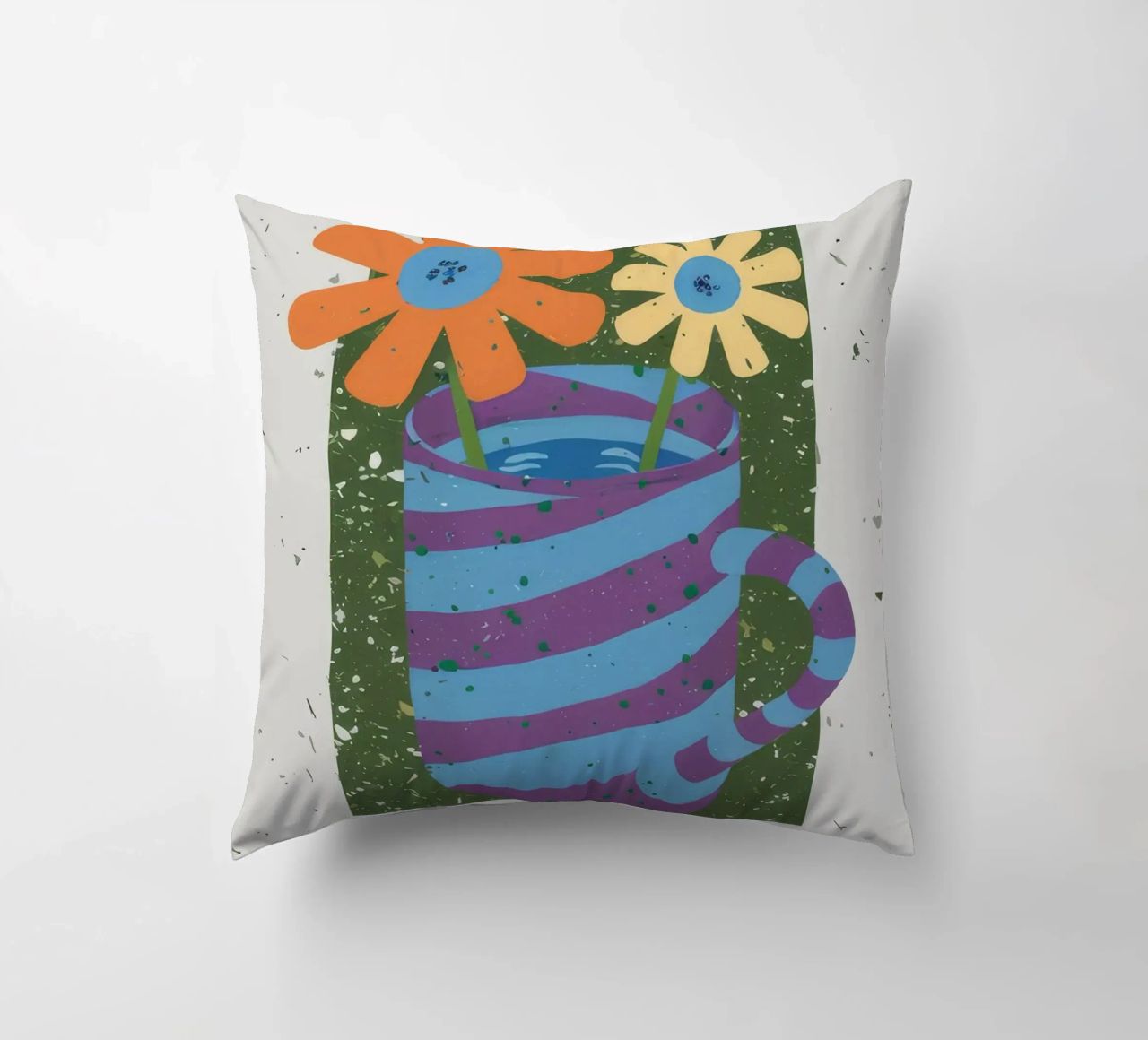 Textured Stripe Bloom decorative cushion by Moonlite Desire