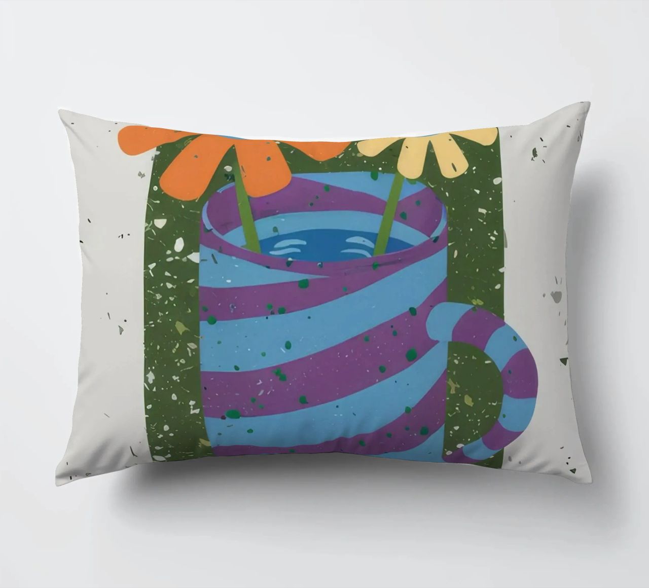 Textured Stripe Bloom decorative cushion by Moonlite Desire