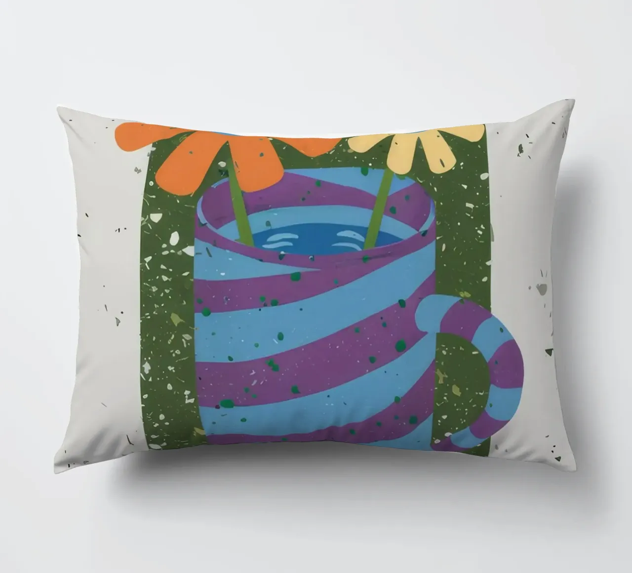 Fiore a righe strutturate cuscino da Moonlite Desire