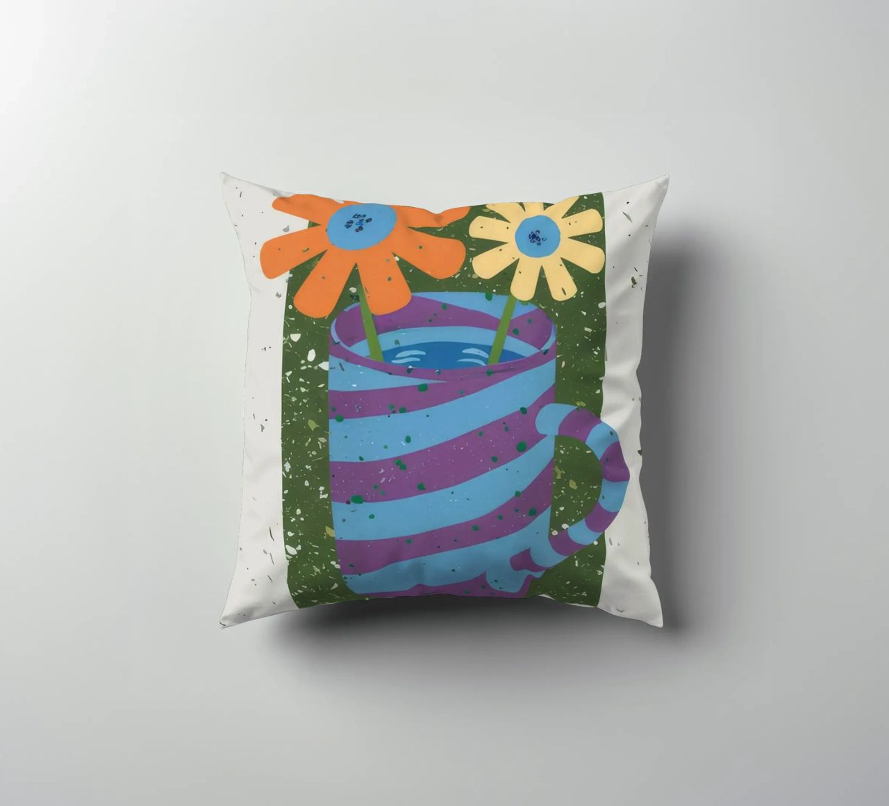 Textured Stripe Bloom decorative cushion by Moonlite Desire