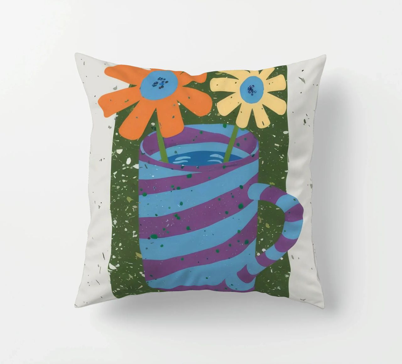 Textured Stripe Bloom decorative cushion by Moonlite Desire