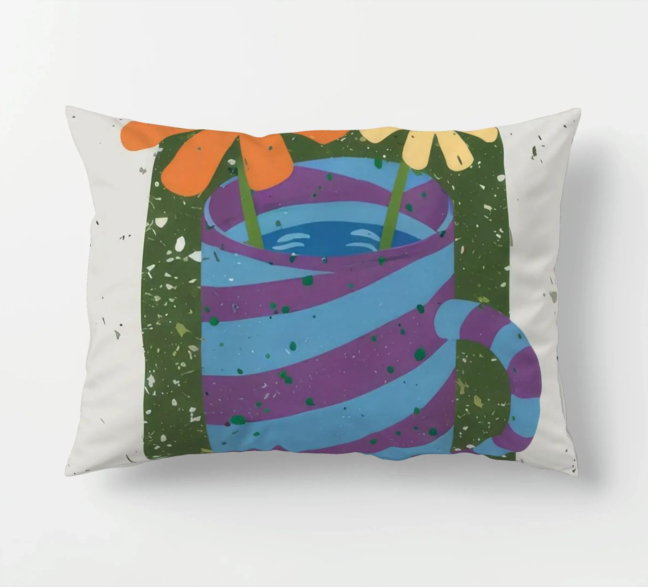Textured Stripe Bloom decorative cushion by Moonlite Desire