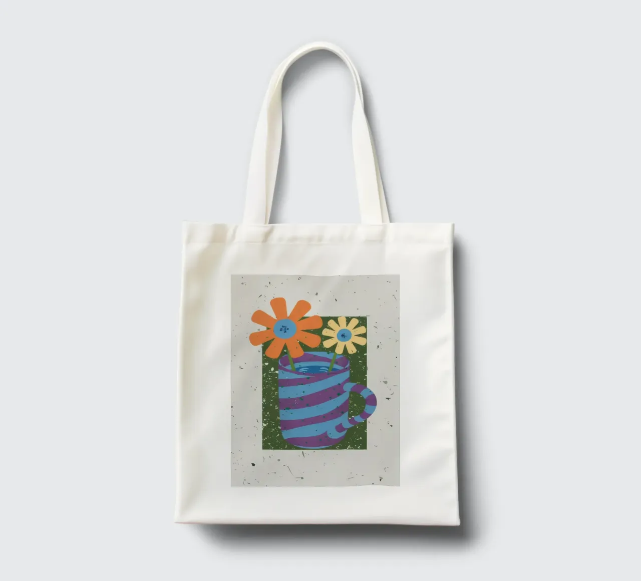 Fiore a righe strutturate borsa in juta da Moonlite Desire