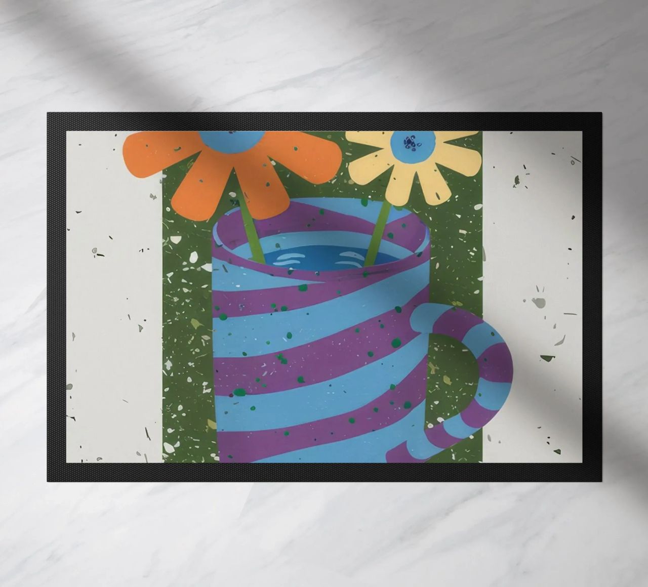 Textured Stripe Bloom doormat by Moonlite Desire