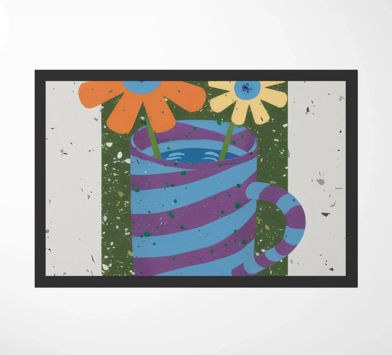 Textured Stripe Bloom doormat by Moonlite Desire