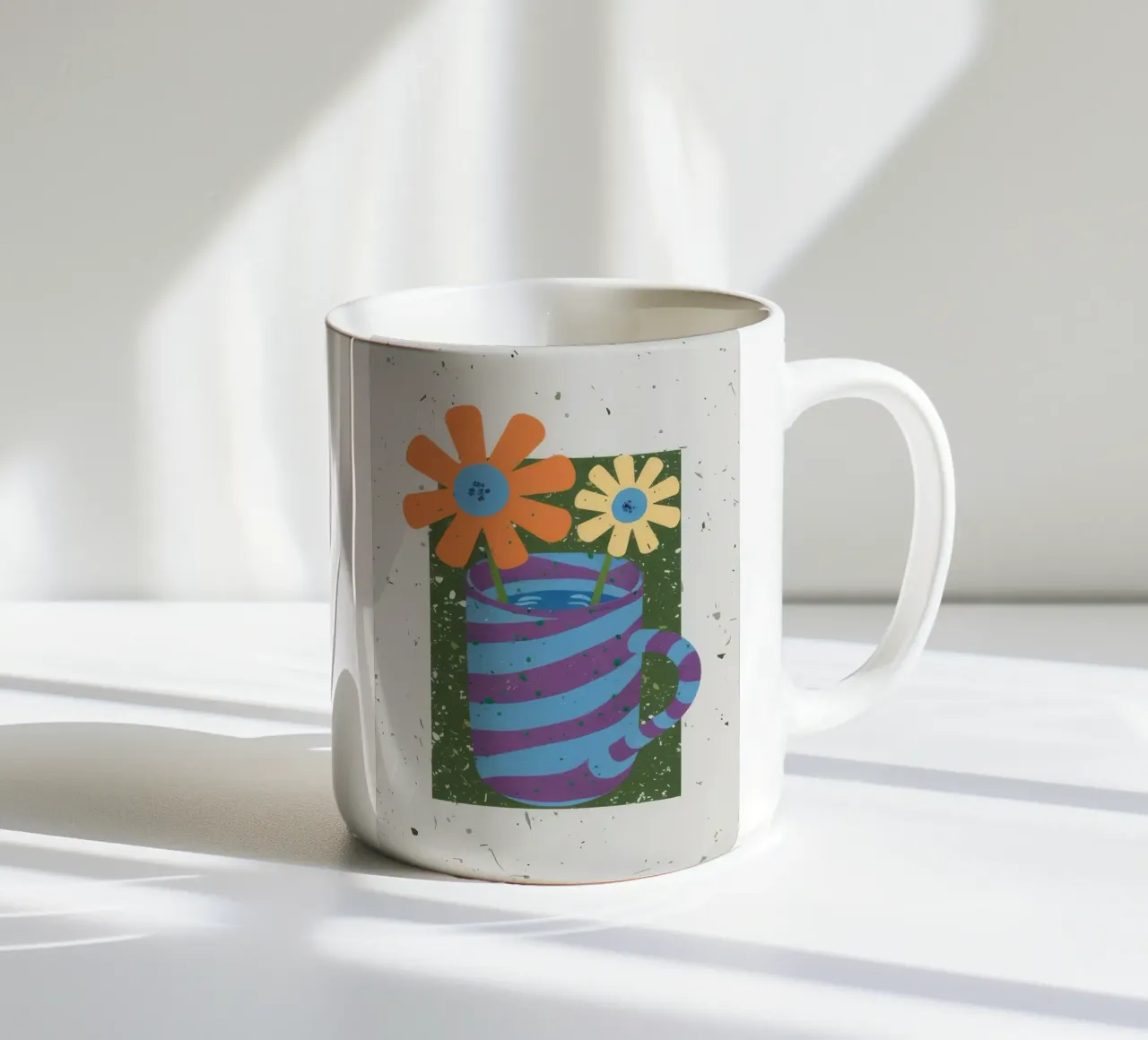 Raya texturizada Bloom taza de cerámica de Moonlite Desire