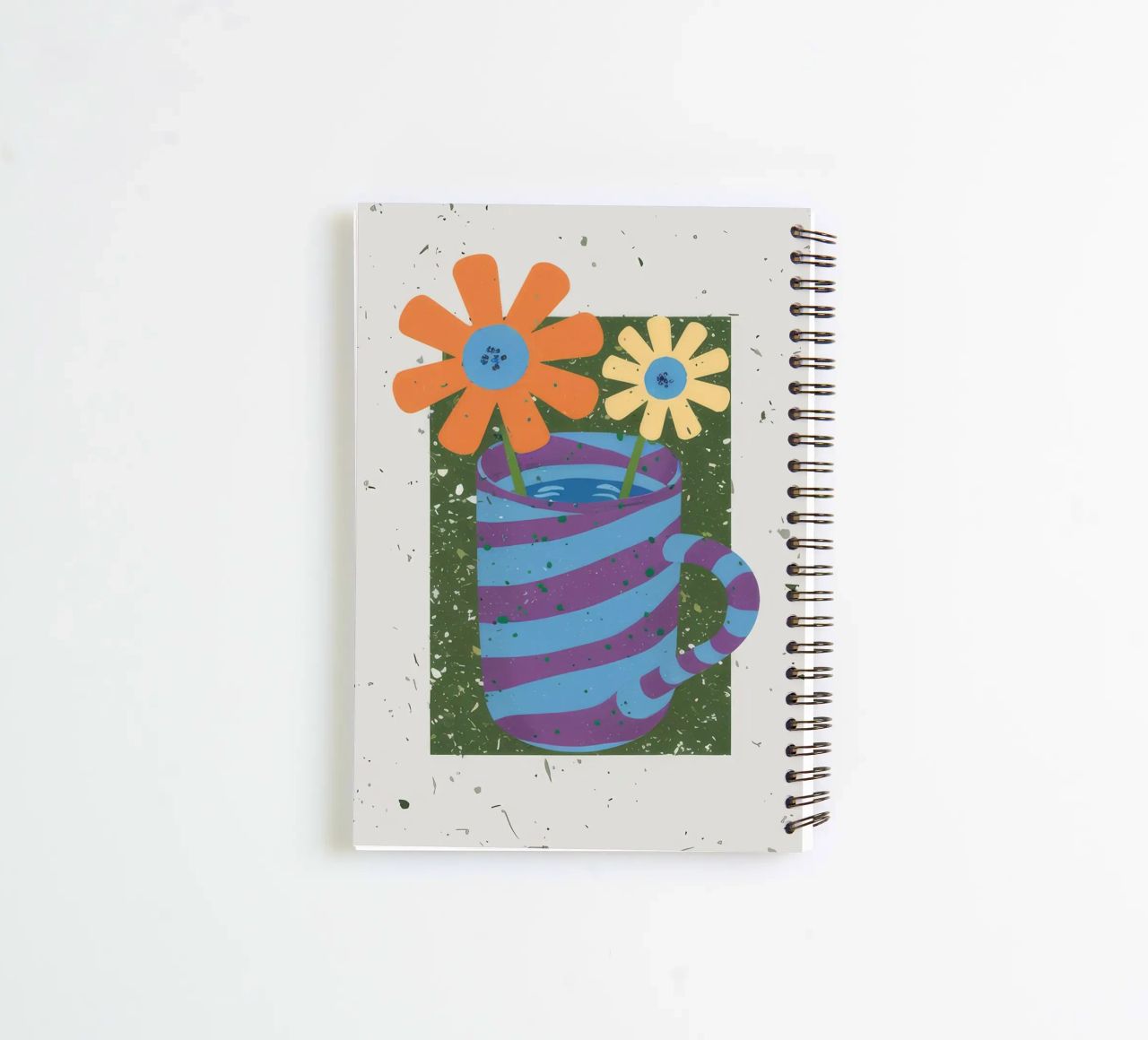 Textured Stripe Bloom spiral notebook by Moonlite Desire