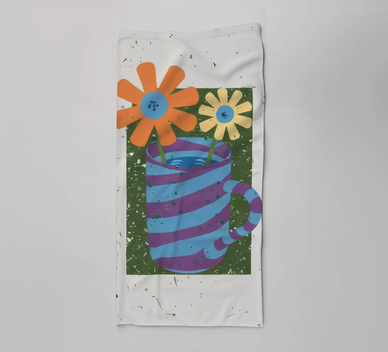 Strukturierte Streifen Blüte Handtuch von Moonlite Desire