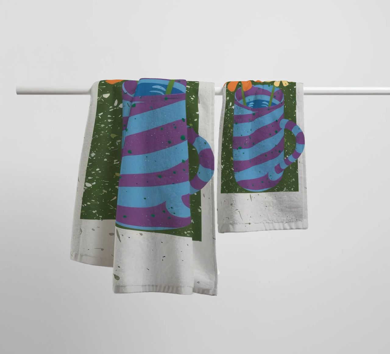 Textured Stripe Bloom towel by Moonlite Desire