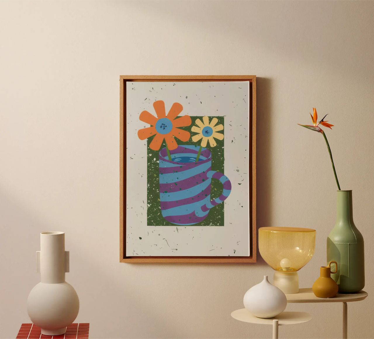 Textured Stripe Bloom canvas by Moonlite Desire