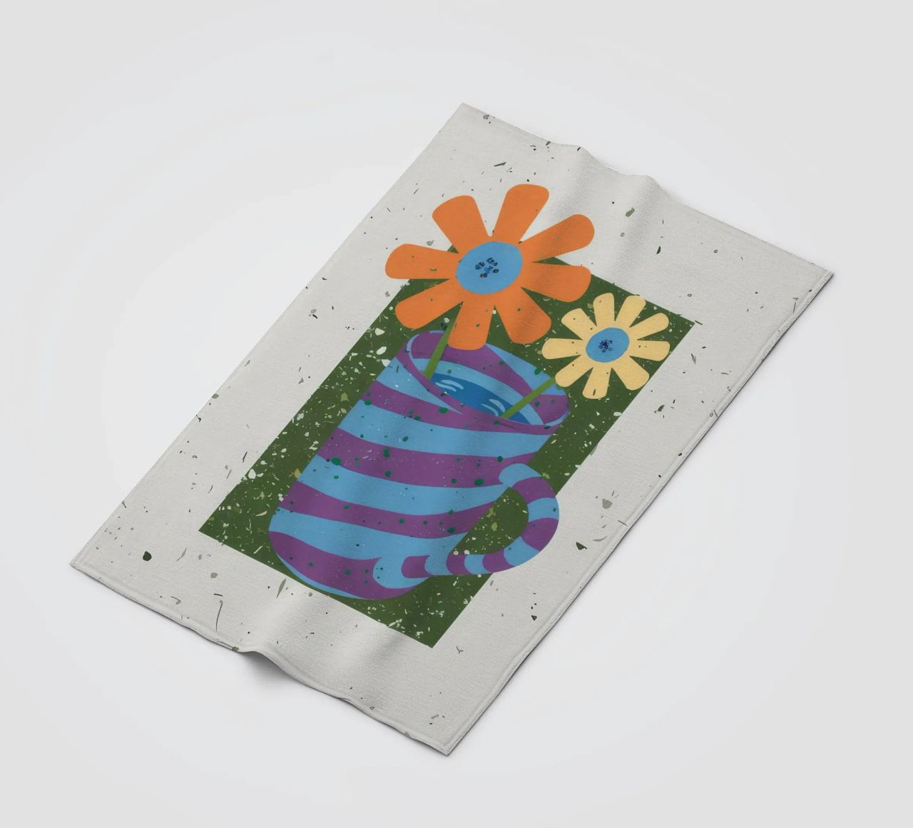 Textured Stripe Bloom fleece blanket by Moonlite Desire