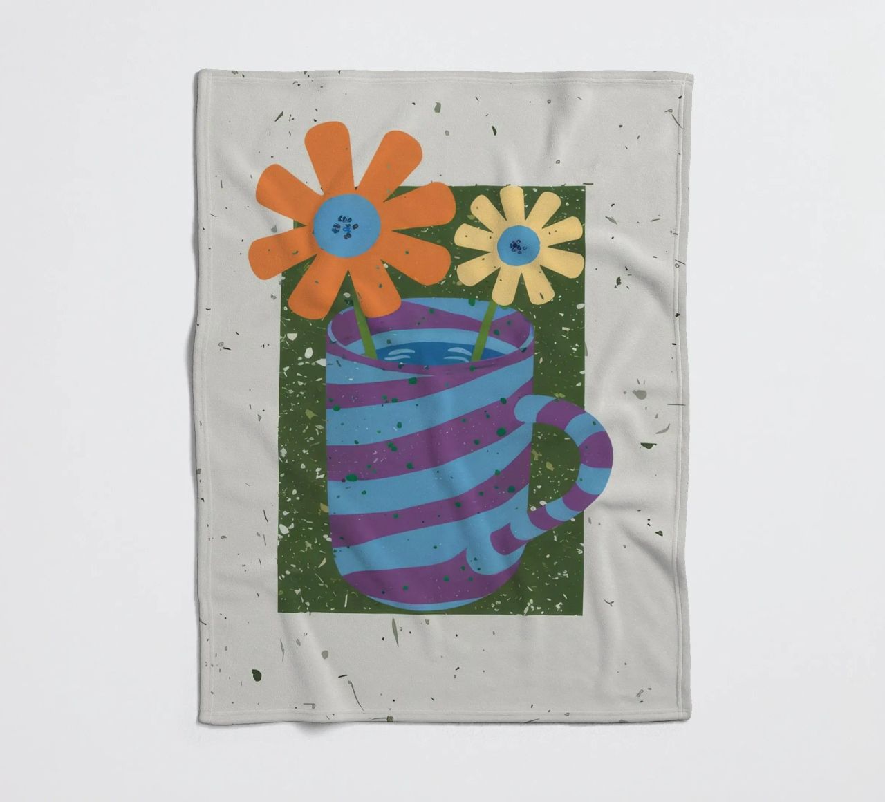 Textured Stripe Bloom fleece blanket by Moonlite Desire