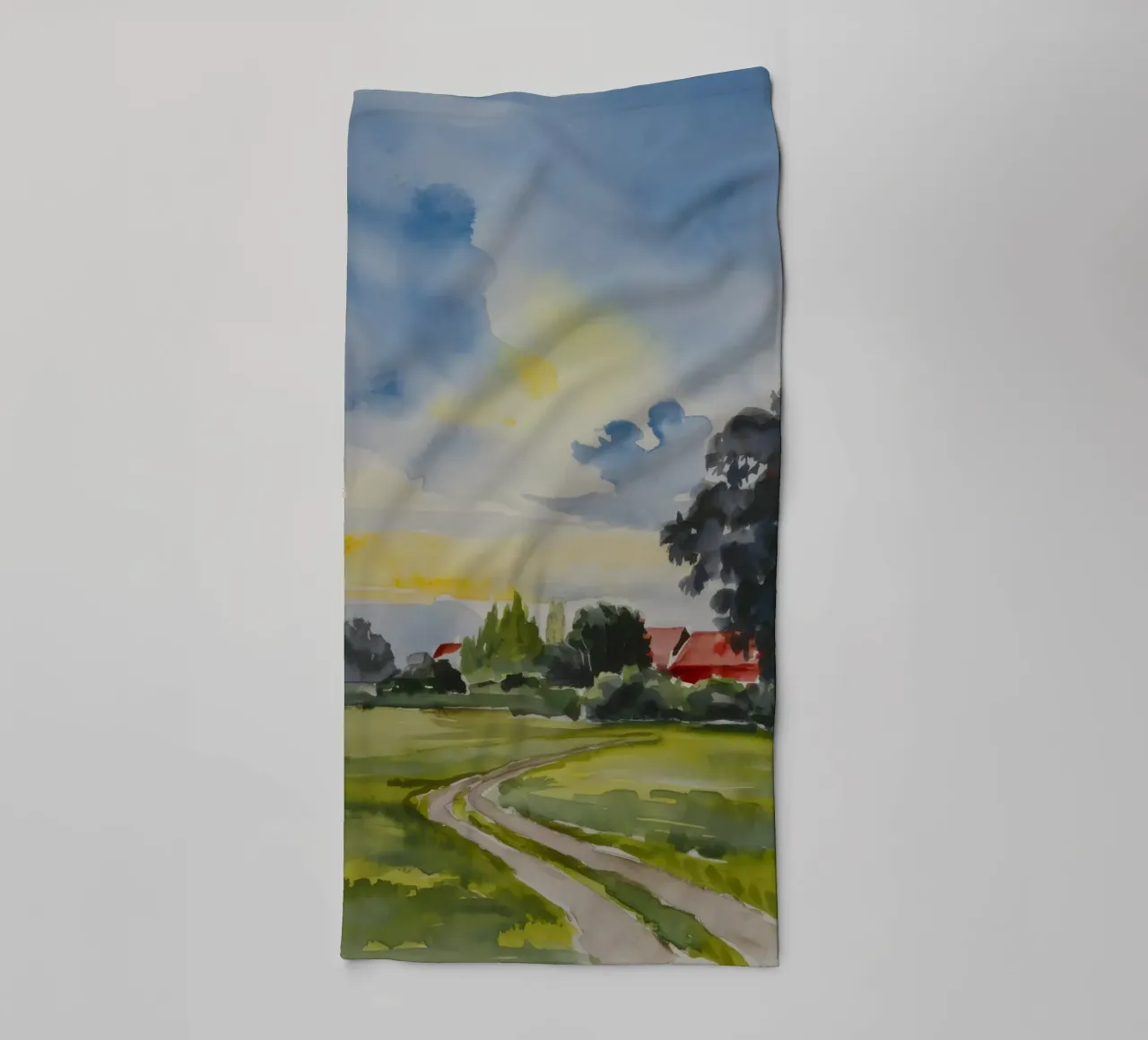Rural Path Twilight towel by Lush Essence