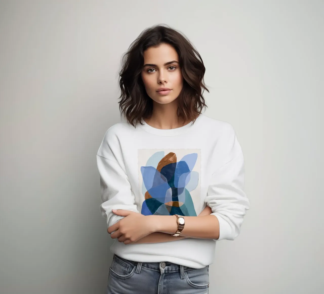 Azuur omber sluier sweatshirt van Vivid Reverie