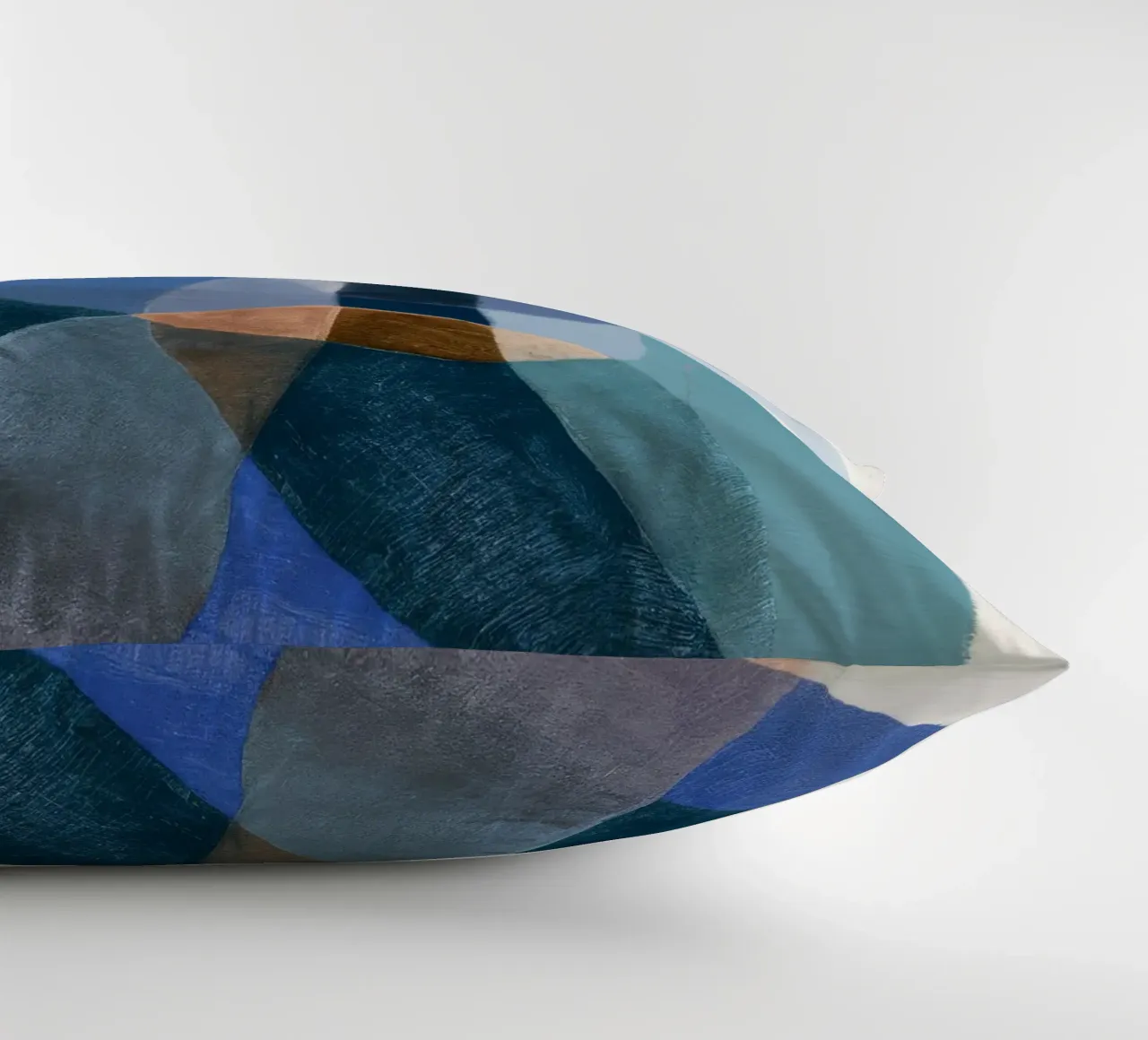 Azure Umber Veil decorative cushion by Vivid Reverie