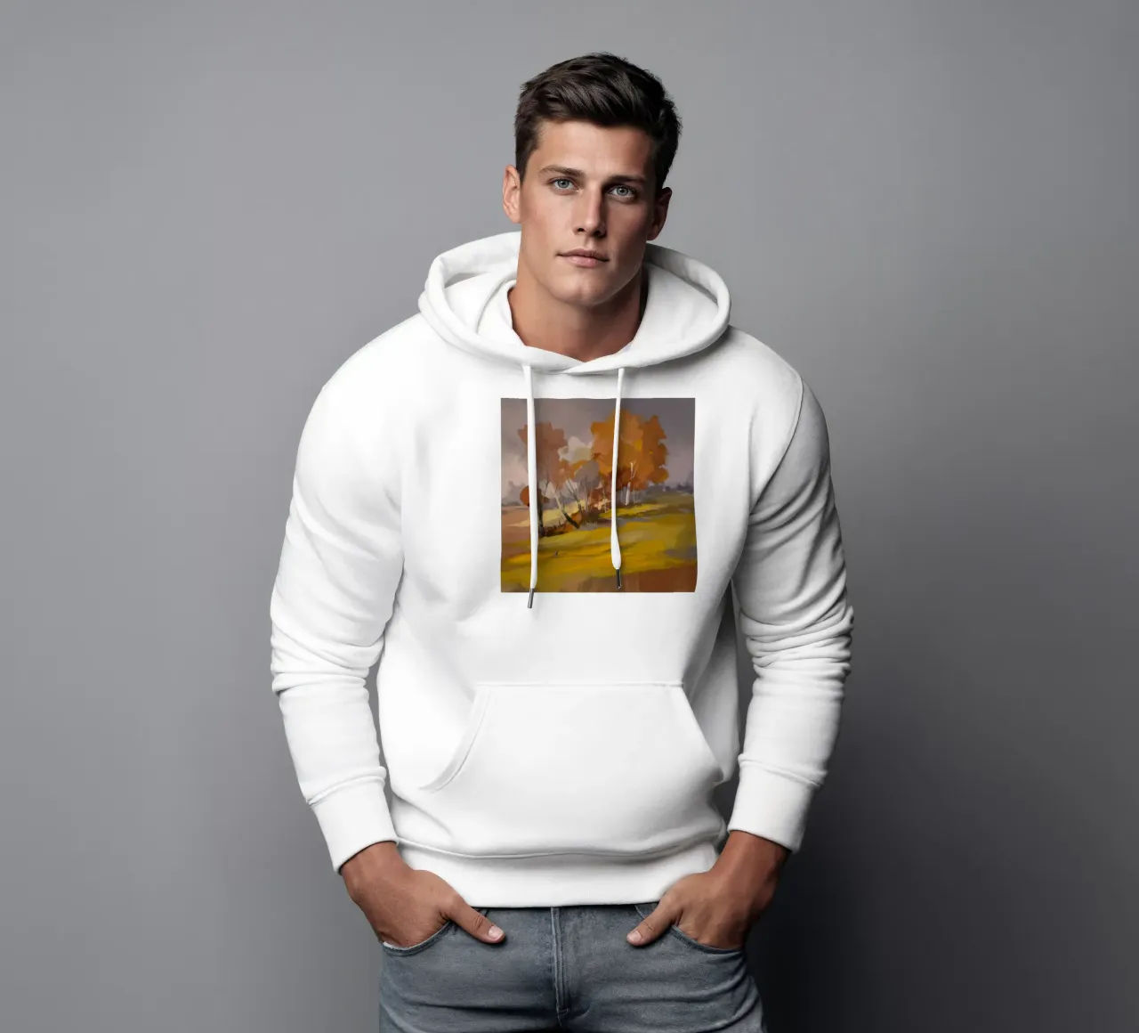 Sentiero forestale d'autunno felpa con cappuccio da Radiance Landscape