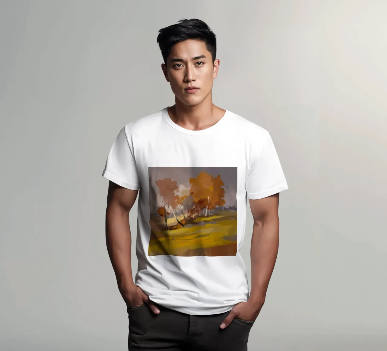 Autumn Forest Path t-shirt by Radiance Landscape