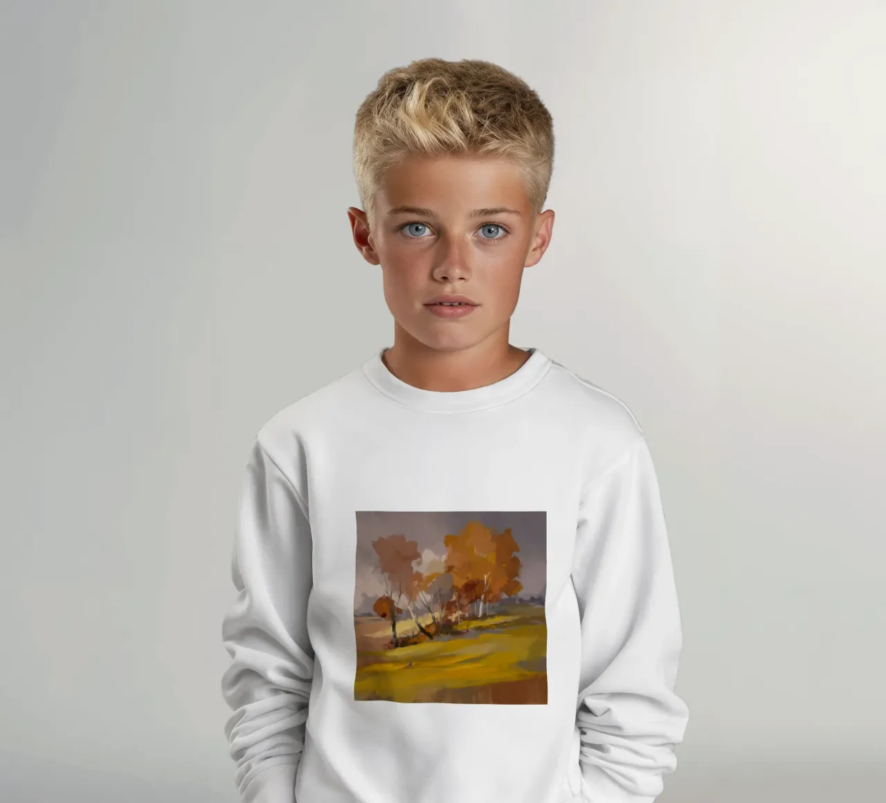 Sentiero forestale d'autunno felpa bambino da Radiance Landscape