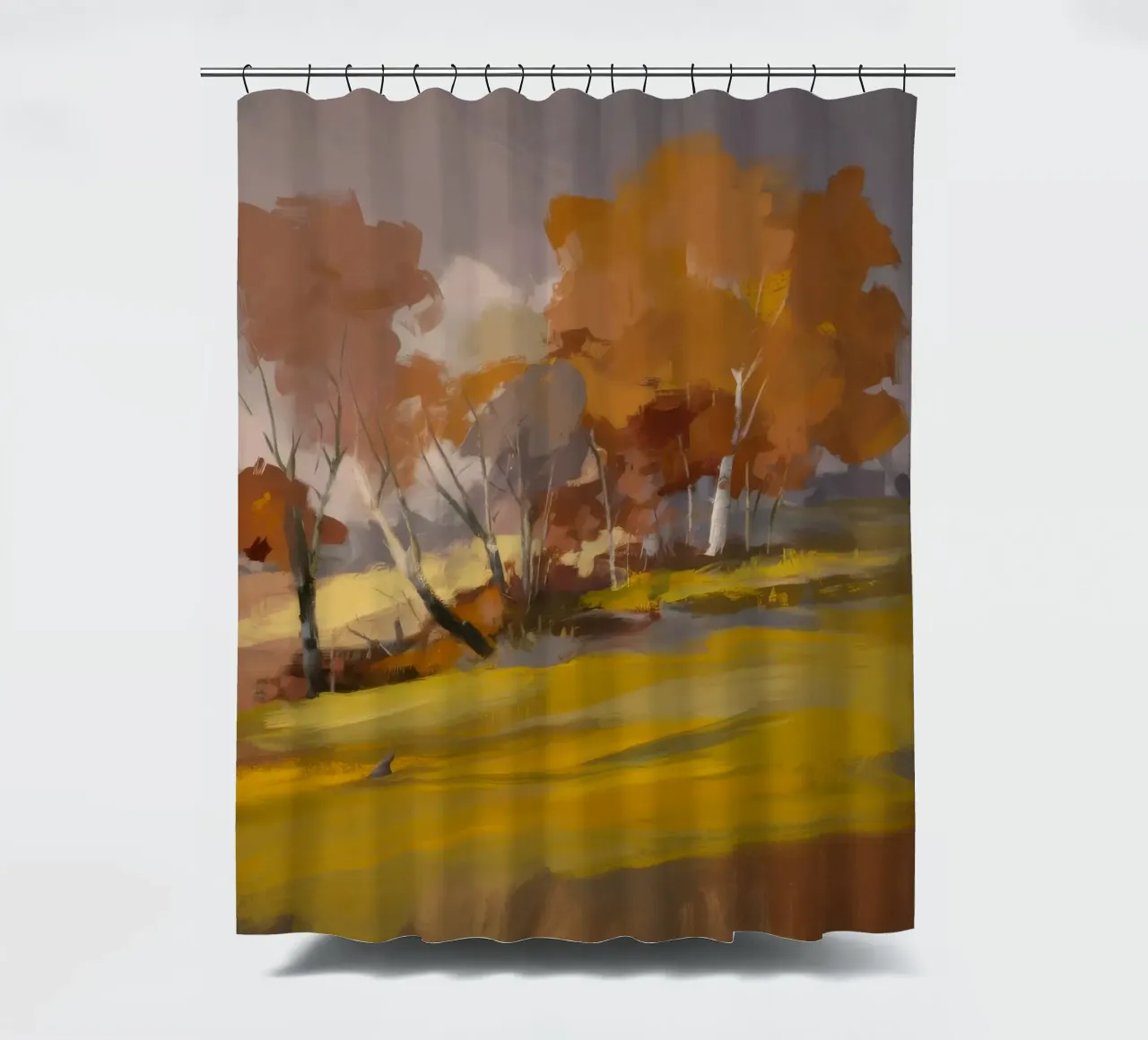 Autumn Forest Path shower curtain by Radiance Landscape
