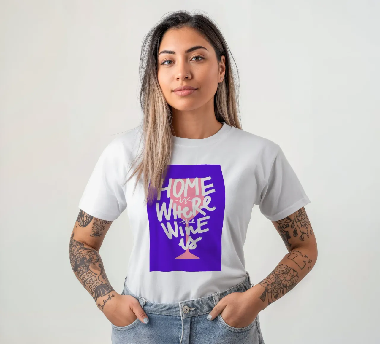 Home Is Where The Wine Is 2 t-shirt da Pure