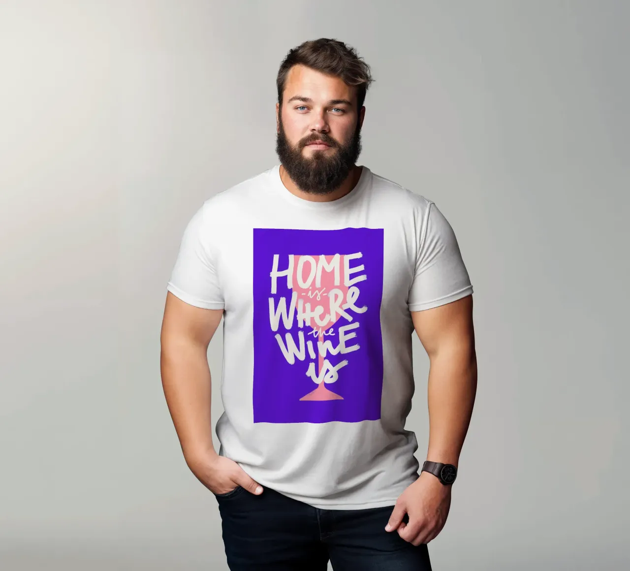 Home Is Where The Wine Is 2 t-shirt da Pure