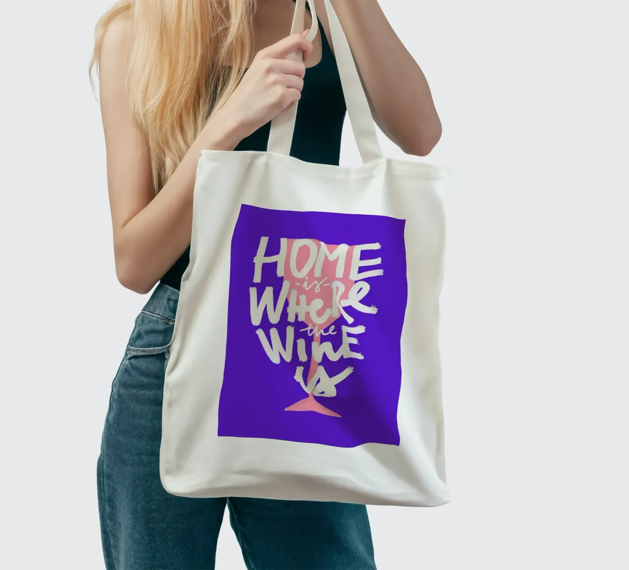 Home Is Where The Wine Is 2 borsa in juta da Pure