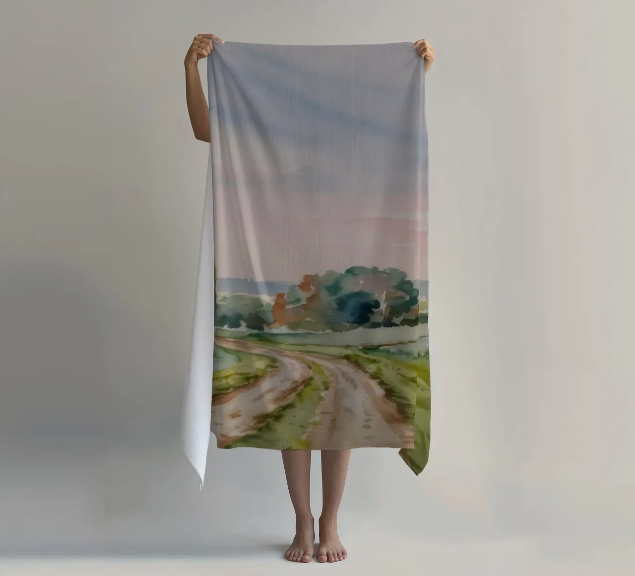 Pastel Fields Vista beach towel by Lush Essence