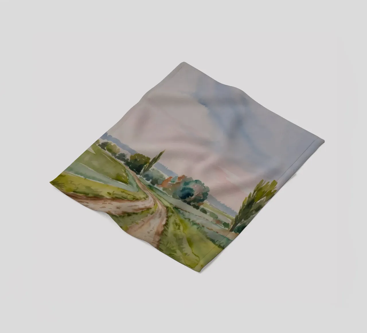 Pastel Fields Vista fleece blanket by Lush Essence