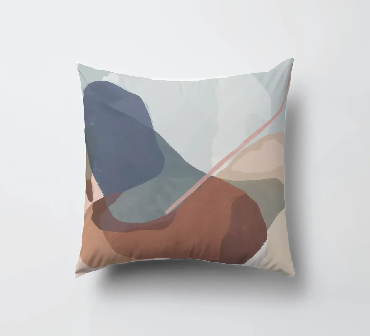 Terraqueous Whisper Flow decorative cushion by Vivid Reverie