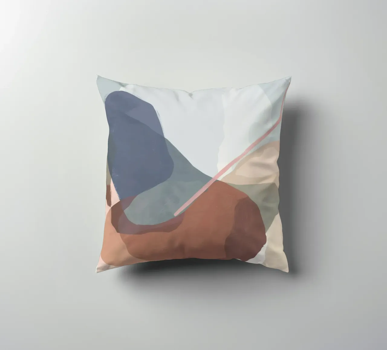 Terraqueous Whisper Flow decorative cushion by Vivid Reverie