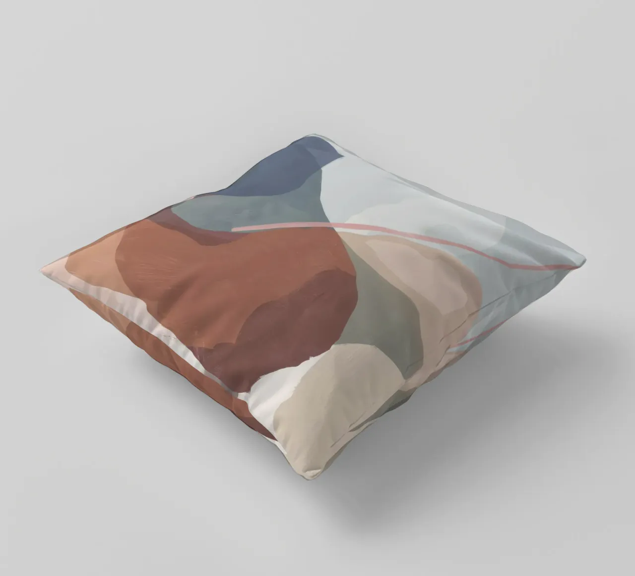 Terraqueous Whisper Flow decorative cushion by Vivid Reverie