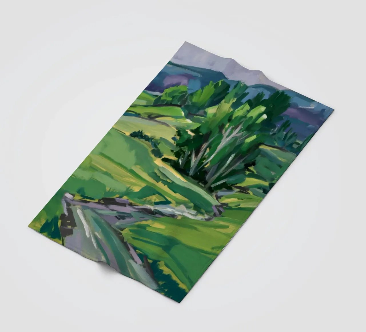 Verdant Valley Stream fleece blanket by Lush Essence