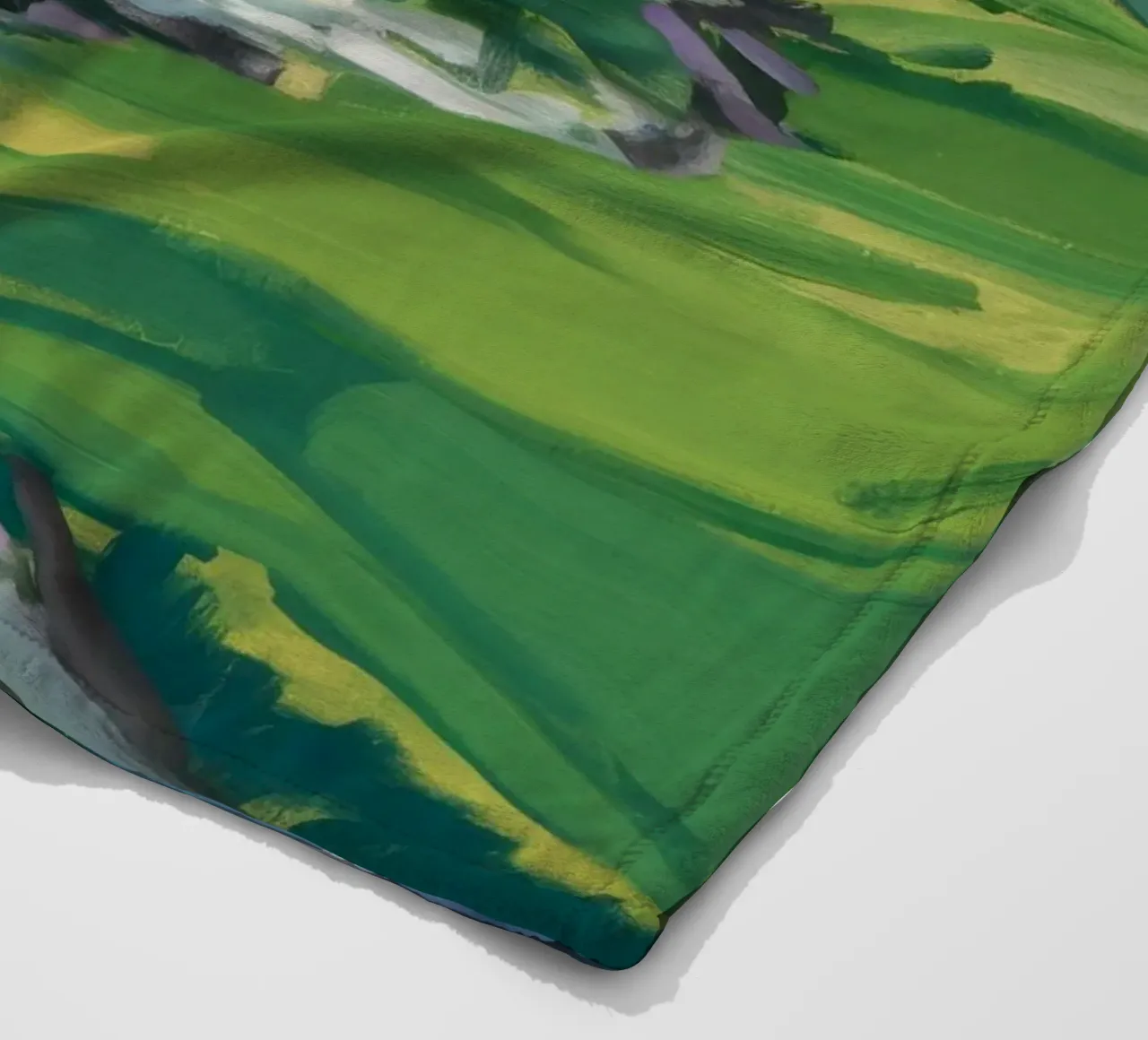 Verdant Valley Stream fleece blanket by Lush Essence