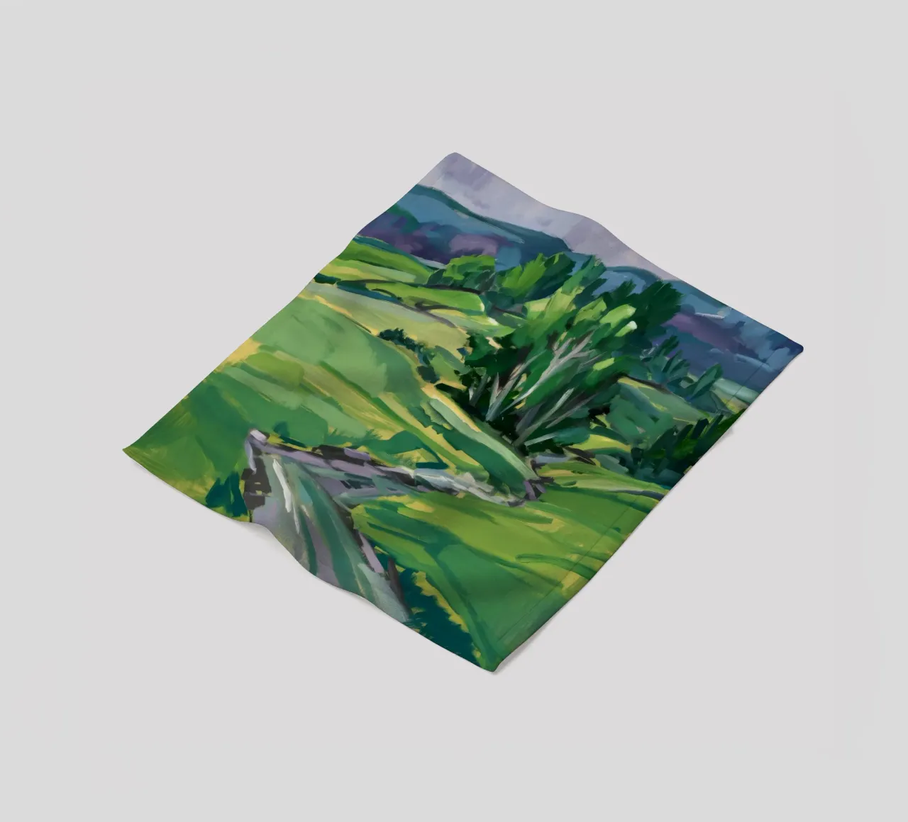 Verdant Valley Stream fleece blanket by Lush Essence