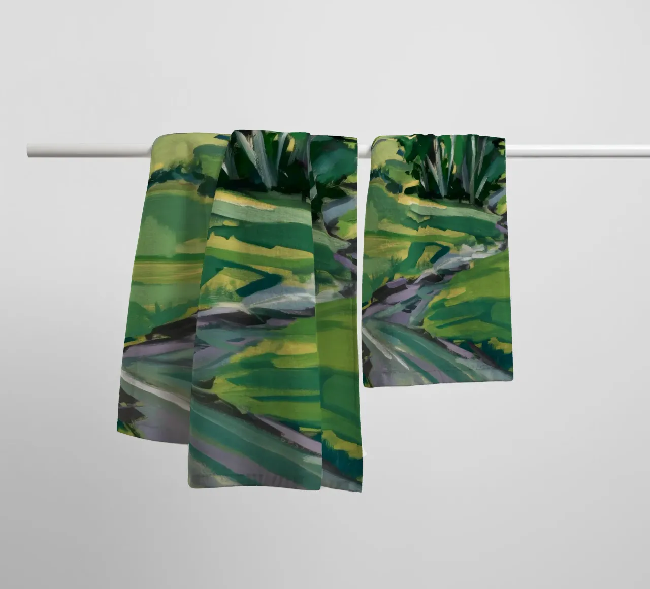 Verdant Valley Stream towel by Lush Essence
