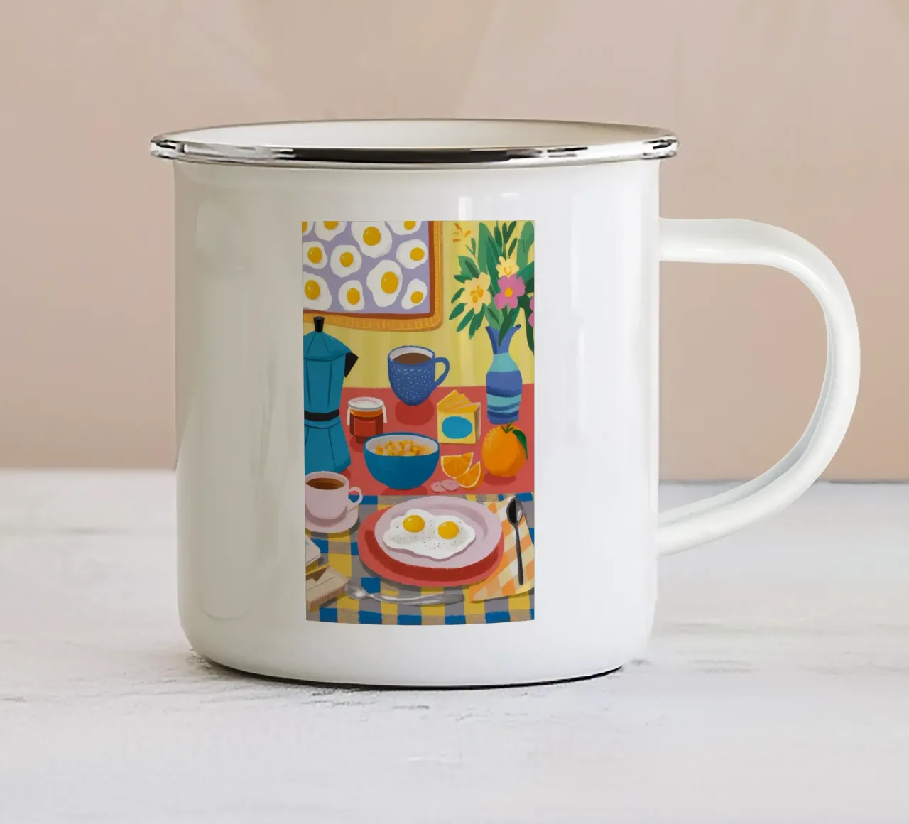 Fiesta al sole tazza in smalto da Moonlite Desire