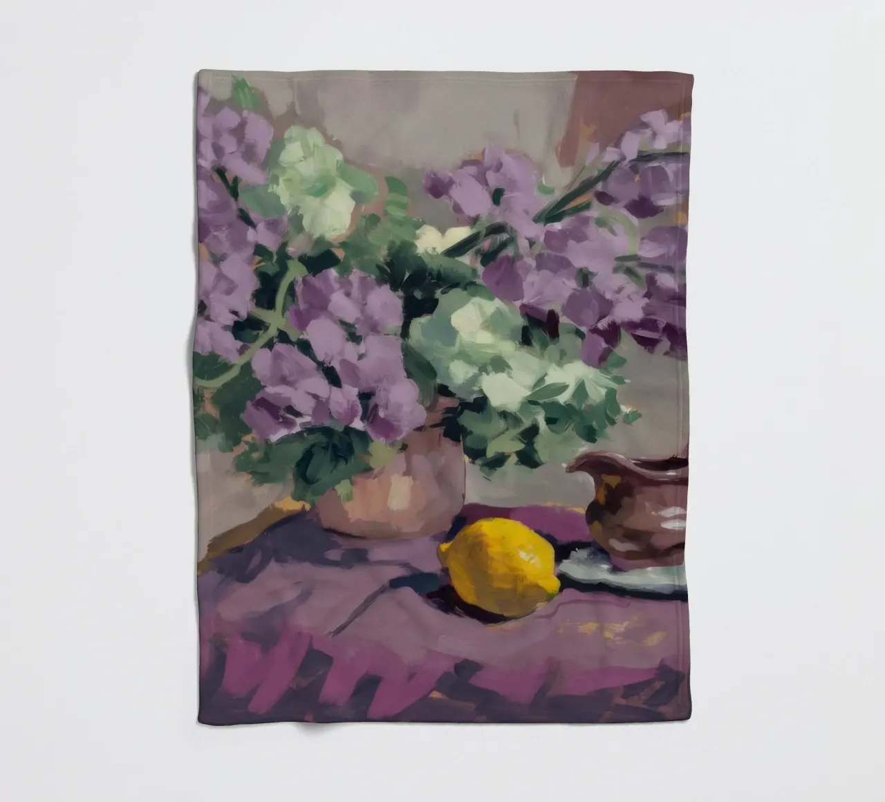 Lilac Copper Lustre fleece blanket by Radiance Landscape