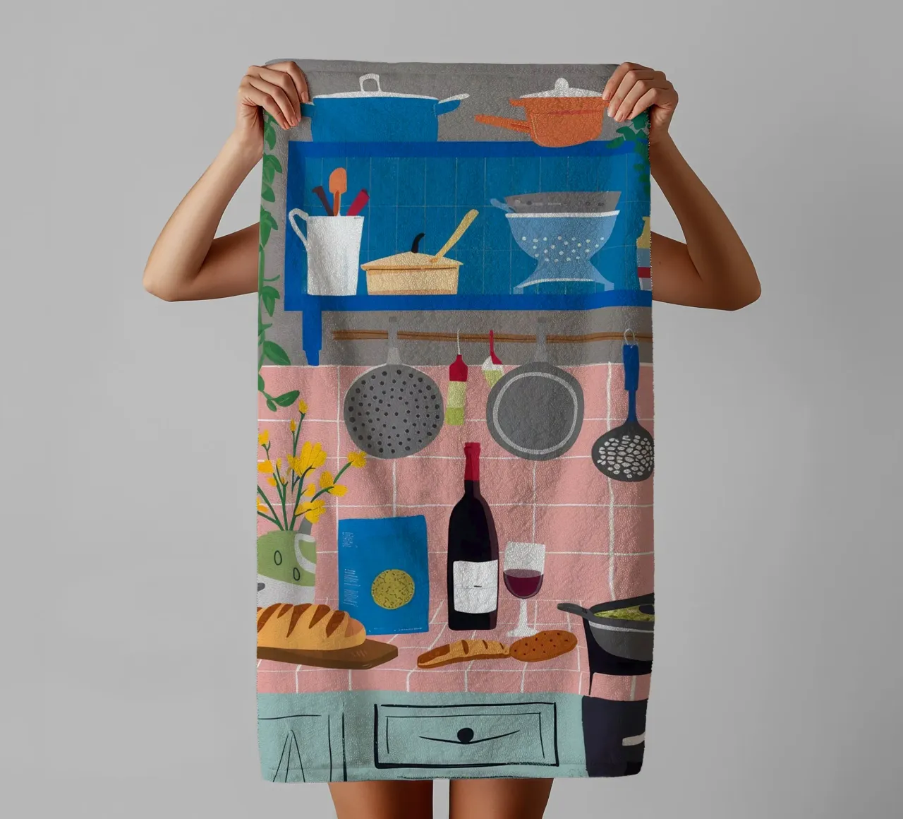Storia di una cucina rustica asciugamano da bagno da Moonlite Desire