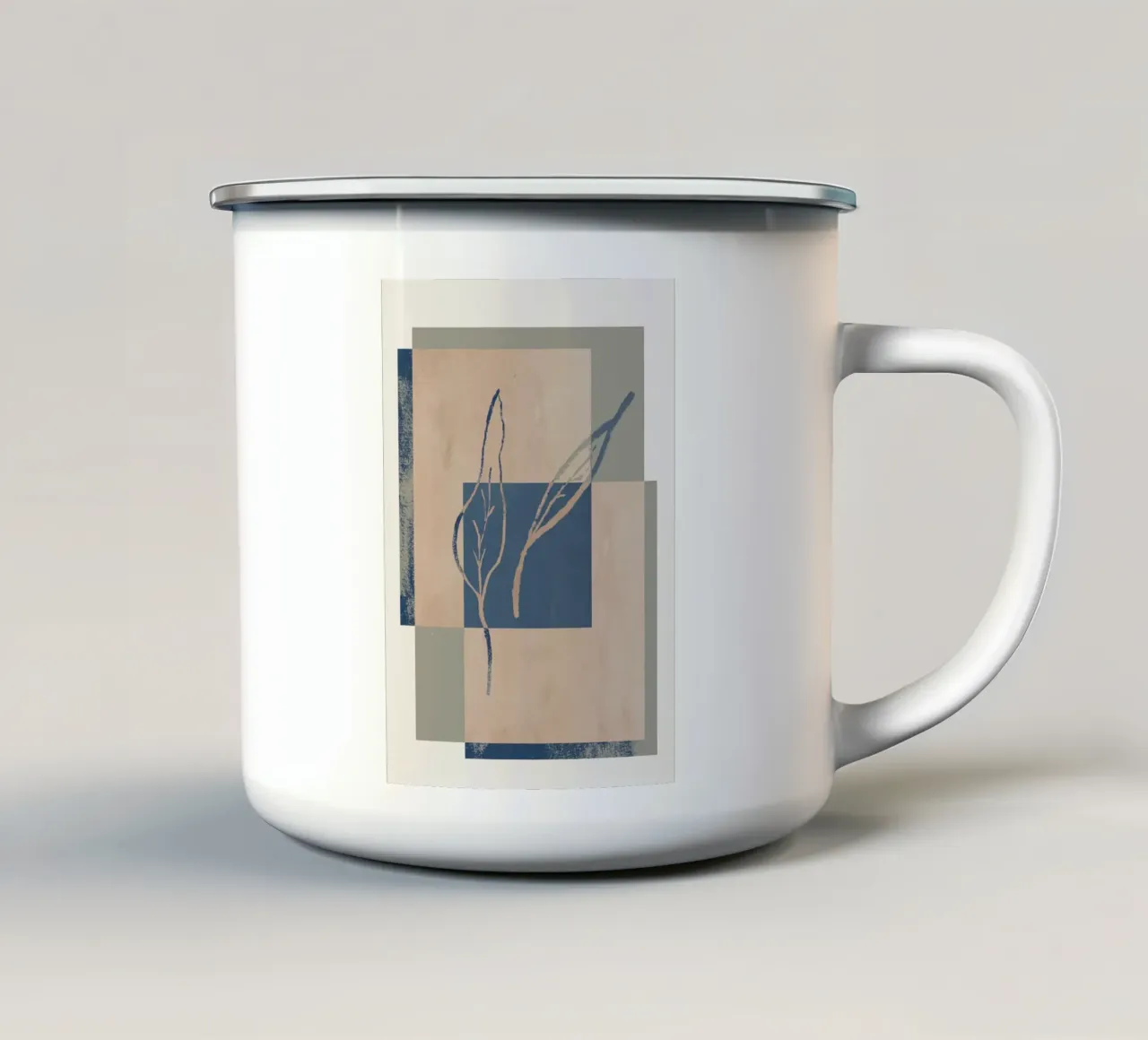 Framed Leafs tazza in smalto da treechild