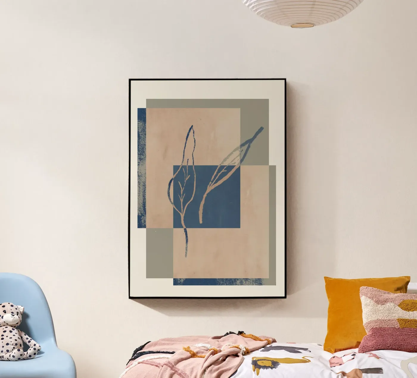 Framed Leafs Acryl-Glas von treechild