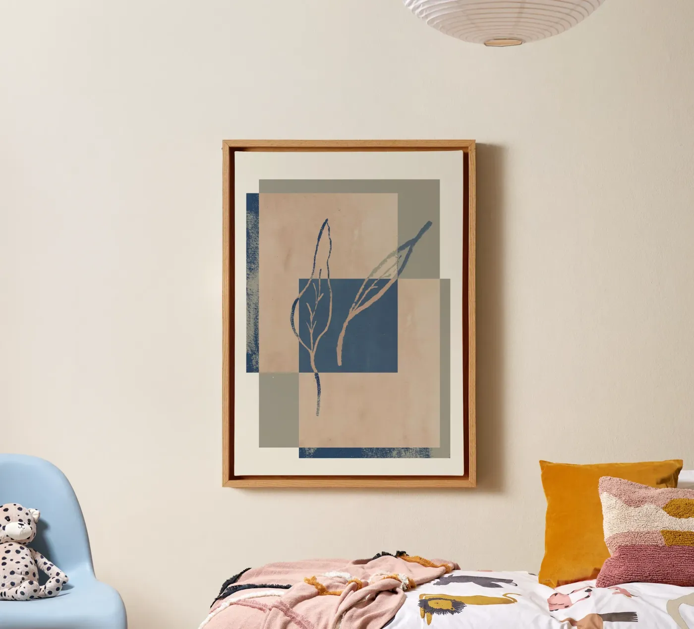 Framed Leafs tela da treechild